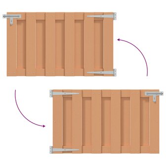 Tuinpoort 100 x 60 cm WPC en Aluminium Bruin 4