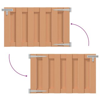 Tuinpoort 100 x 80 cm WPC en Aluminium Bruin 4