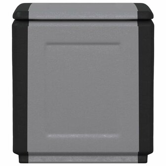 Tuinbox 130 L 54x53x57 cm donkergrijs en zwart 2