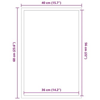 Deurmat 40x60 cm antracietkleurig 7