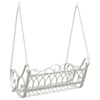 Schommelbank Staal 109 x 75 x 59 cm Antiek wit 5