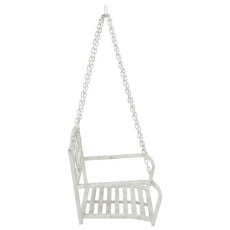 Schommelbank Staal 71,5 x 59 x 55 cm Antiek wit 4