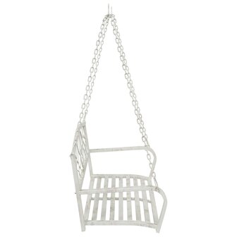 Schommelbank Staal 110,5 x 59 x 55 cm Antiek wit 4