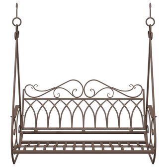 Schommelbank Staal 112 x 60 x 126,5 cm Antiek Bruin 3
