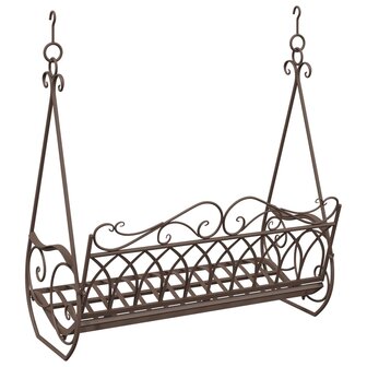 Schommelbank Staal 112 x 60 x 126,5 cm Antiek Bruin 5