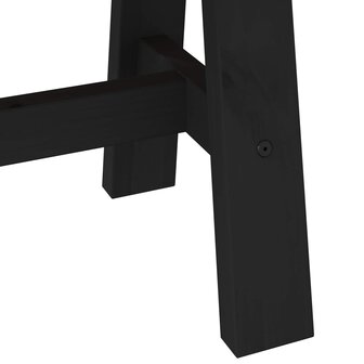 Eetbank NOAIN 120 x 41 x 45 cm Massief grenenhout Zwart 6