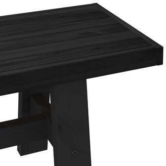 Eetbank NOAIN 120 x 41 x 45 cm Massief grenenhout Zwart 7
