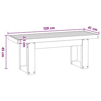 Eetbank NOAIN 120 x 41 x 45 cm Massief grenenhout Naturel 9