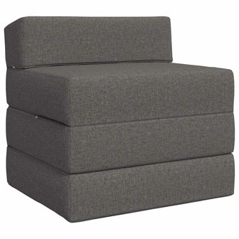 Vouwbare Bankbed Lichtgrijs 200 x 70 x 10 cm Stof 2
