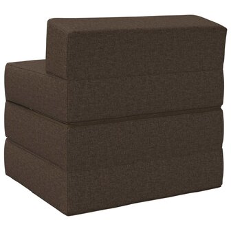 Vouwbare Bankbed Taupe 200 x 70 x 10 cm Stof 5