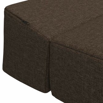 Vouwbare Bankbed Taupe 200 x 70 x 10 cm Stof 6