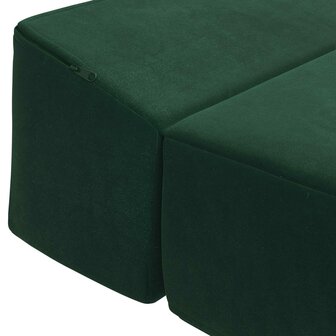 Vouwbare Bankbed Donkergroen 200 x 70 x 10 cm Fluweel 6