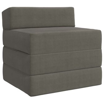 Vouwbare Bankbed Lichtgrijs 200 x 70 x 10 cm Katoen Stof 2