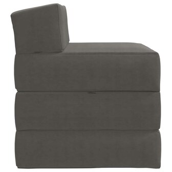 Vouwbare Bankbed Lichtgrijs 200 x 70 x 10 cm Katoen Stof 4