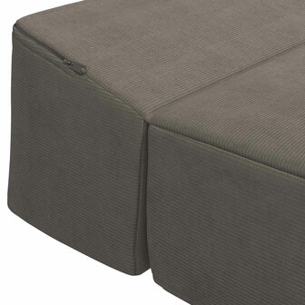 Vouwbare Bankbed Lichtgrijs 200 x 70 x 10 cm Katoen Stof 6