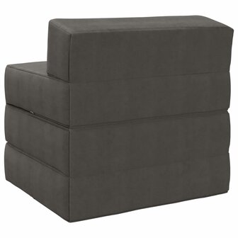 Vouwbare Bankbed Donkergrijs 200 x 70 x 10 cm Katoen Stof 5