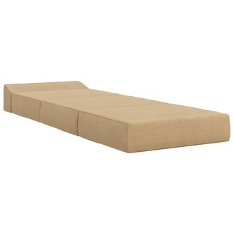 Vouwbare Bankbed Lichtgroen Grijs 200 x 70 x 10 cm Katoen Stof 3