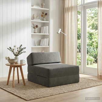 Vouwbare Bankbed Donkergrijs 60 x 70 x 41 cm Stof 1