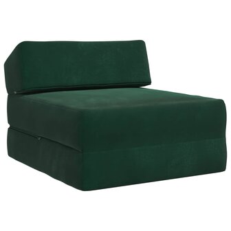 Vouwbare Bankbed Donkergroen 60 x 70 x 41 cm Stof 2