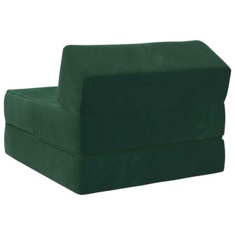 Vouwbare Bankbed Donkergroen 60 x 70 x 41 cm Stof 5