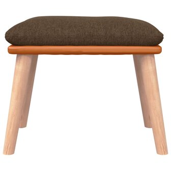 Voetenbank 45x29,5x35 cm stof en kunstleer bruin 3