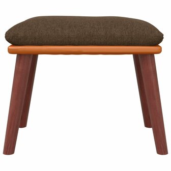 Voetenbank 45x29,5x35 cm stof en kunstleer bruin 3