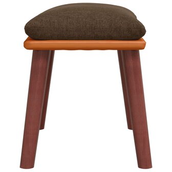 Voetenbank 45x29,5x35 cm stof en kunstleer bruin 4