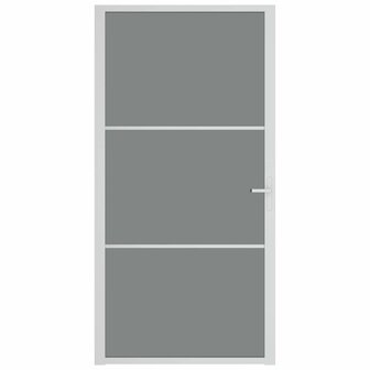 Binnendeur 102,5x201,5 cm ESG-glas en aluminium wit 3