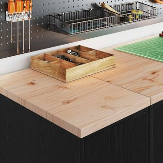 Garagekast 30x51x85 cm massief grenenhout zwart 4