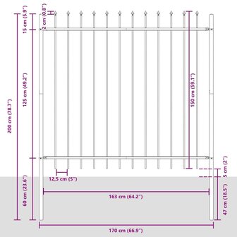Tuinhek Woerden Wit 1,7 x 1,5 m Poedercoating staal 7