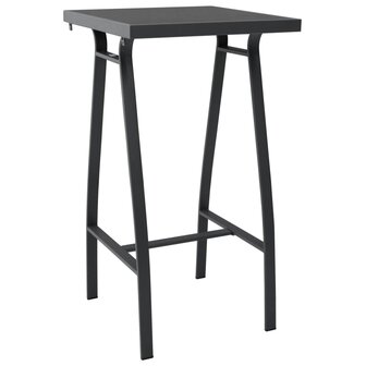 Tuinbartafel 60x60x110 cm gehard glas zwart 1