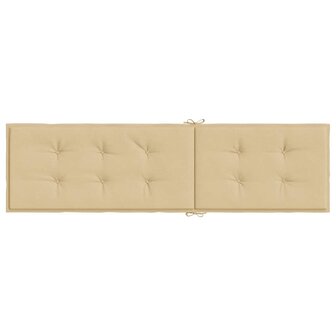 Terrasstoelkussen (75+105) x 50 x 4 cm stof gem&ecirc;leerd beige 5