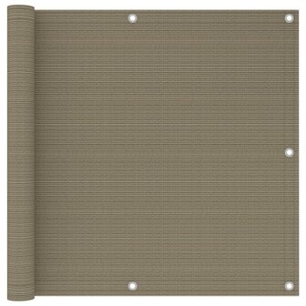 Balkonscherm 90x300 cm HDPE taupe 1