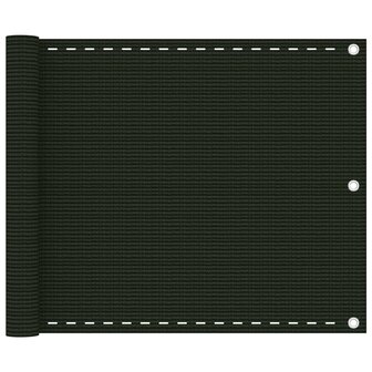 Balkonscherm 75x400 cm HDPE donkergroen 1