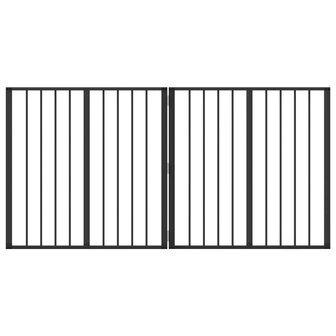 Hondenhek 2 pcs Zwart 80 x 80 cm Gegalvaniseerd staal 2