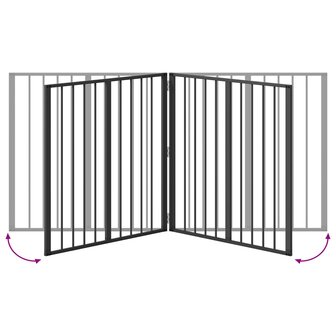 Hondenhek 2 pcs Zwart 80 x 80 cm Gegalvaniseerd staal 8