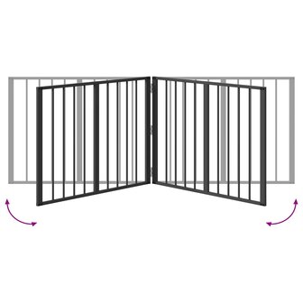 Hondenhek 2 pcs Zwart 80 x 60 cm Gegalvaniseerd staal 8