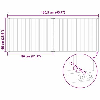 Hondenhek 2 pcs Zwart 80 x 60 cm Gegalvaniseerd staal 10