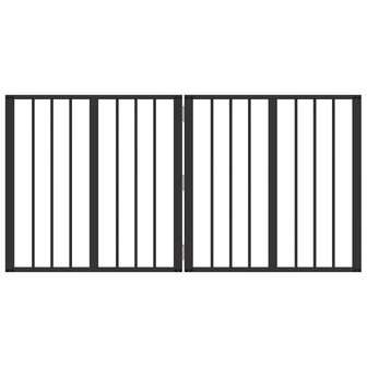 Hondenhek 2 pcs Zwart 60 x 60 cm Gegalvaniseerd staal 2