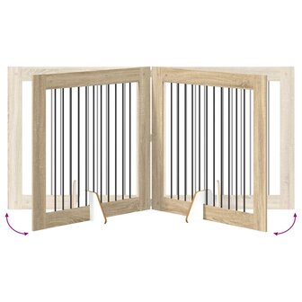 Hondenhekje met standaards 2 pcs Sonoma Eiken 100 x 100 cm 8