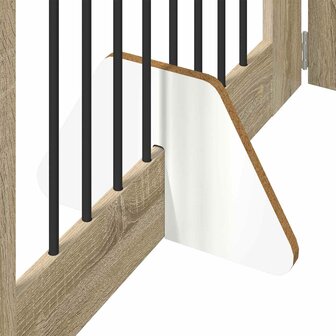 Hondenhekje met standaards 2 pcs Sonoma Eiken 80 x 100 cm 7