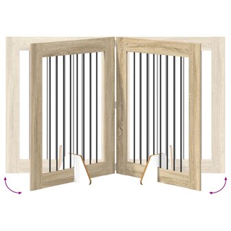 Hondenhekje met standaards 2 pcs Sonoma Eiken 80 x 100 cm 8