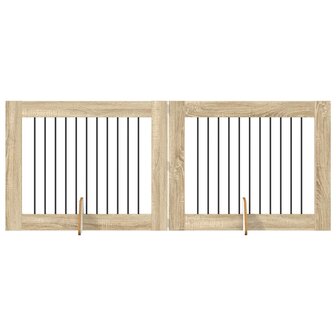 Hondenhekje met standaards 2 pcs Sonoma Eiken 100 x 80 cm 2
