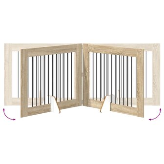 Hondenhekje met standaards 2 pcs Sonoma Eiken 100 x 80 cm 8