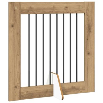 Hondenhekje met standaards 2 pcs Artisanaal eiken 80 x 80 cm 5