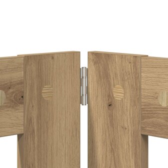 Hondenhekje met standaards 2 pcs Artisanaal eiken 80 x 80 cm 6