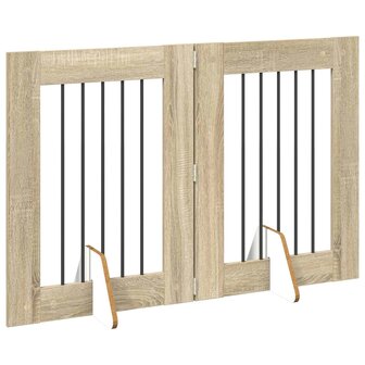 Hondenhekje met standaards 2 pcs Sonoma Eiken 60 x 80 cm 4