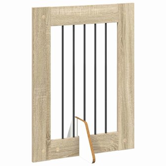 Hondenhekje met standaards 2 pcs Sonoma Eiken 60 x 80 cm 5