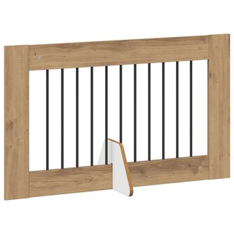 Hondenhekje met standaards 2 pcs Artisanaal eiken 100 x 60 cm 5