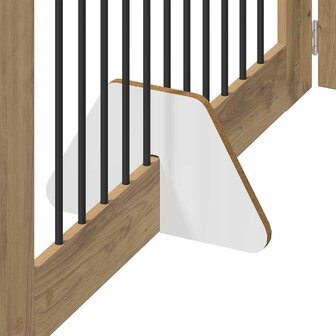 Hondenhekje met standaards 2 pcs Artisanaal eiken 100 x 60 cm 7